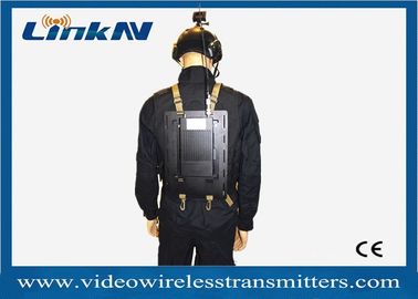 Longa distância video tática Corpo-gasta COFDM QPSK HDMI do transmissor &amp; criptografia de CVBS AES256 a pilhas