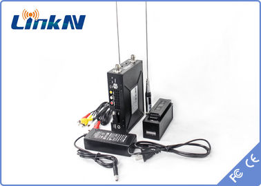 Longa distância video tática Corpo-gasta COFDM QPSK HDMI do transmissor &amp; criptografia de CVBS AES256 a pilhas