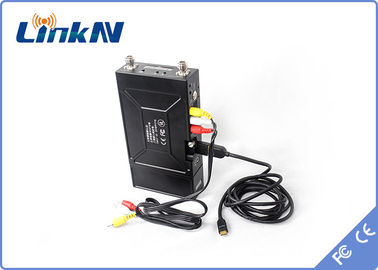 Transmissor video COFDM QPSK HDMI de Manpack da polícia &amp; de atraso AES256 de CVBS H.264 baixa criptografia