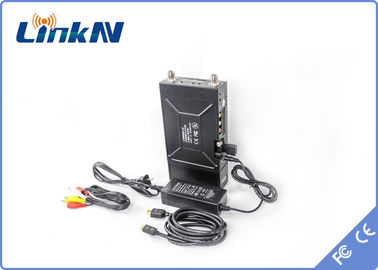 Transmissor video COFDM QPSK HDMI da polícia de Manpack &amp; de atraso AES256 de CVBS H.264 baixa largura de banda da criptografia 2-8MHz