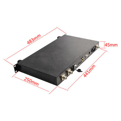 Segurança alta AES256 300-2700MHz da montagem em rack video tática do receptor de COFDM