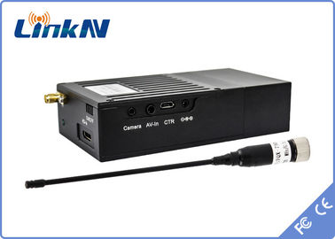 Criptografia militar da alta segurança AES256 do atraso H.264 de Mini Spy Video Transmitter Police COFDM baixa a pilhas