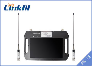 Criptografia video tática do receptor FHD CVBS COFDM QPSK H.264 AES256 com exposição e bateria