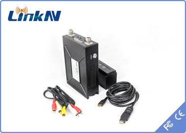Transmissor video COFDM QPSK HDMI da polícia a pilhas da longa distância &amp; atraso AES256 de CVBS H.264 baixo