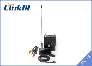 LKAV1506 Transmissor de vídeo HD Militar COFDM H.264 AES256 Criptografia Baixo Atraso 2-8MHz Bateria B/W