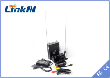 Transmissor militar AES256 QPSK HDMI de COFDM &amp; largura de banda de CVBS H.264 2-8MHz a pilhas