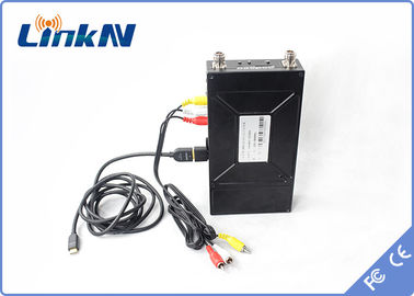 Intercomunicador em dois sentidos da criptografia video tática do transmissor 1-3KM Manpack HDMI CVBS AES256 de HD