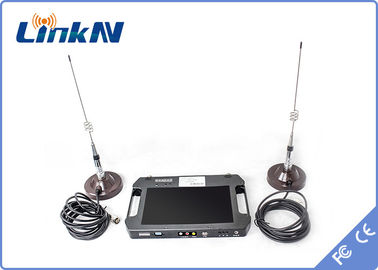 Recepção de diversidade video portátil AES256 da Duplo-antena do receptor COFDM H.264 com exposição e bateria