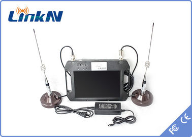 Receptor COFDM HDMI CVBS com bateria e exibição a cores Antennas duplas de alta sensibilidade AES256 DC 12V