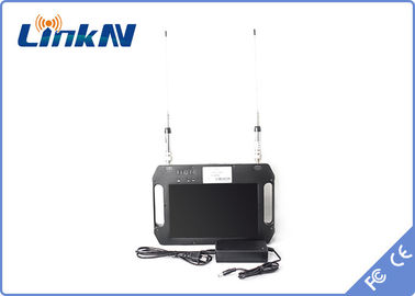 Receptor video portátil tático FHD a pilhas de COFDM com largura de banda da recepção de diversidade AES256 da exposição 2-8MHz