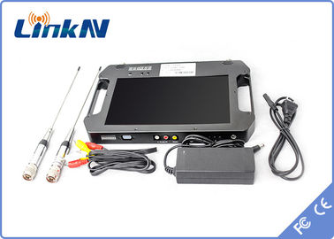 Receptor de vídeo COFDM com bateria HDMI CVBS com recepção de diversidade de exibição AES256 DC 12V