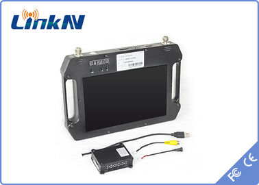 Criptografia video tática FHD CVBS H.264 do receptor COFDM QPSK AES256 com a exposição a pilhas