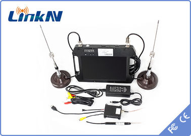 Receptor COFDM FHD com bateria e ecrã de cores Antennas duplas de alta sensibilidade AES256 DC 12V