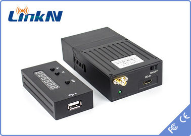 Criptografia 200-2700MHz da alta segurança AES256 do atraso H.264 de Mini Spy Video Trasnmitter COFDM da polícia baixa com bateria