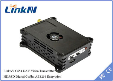 LKAV1614 Drone Data Link UAV HD/CVBS Transmissor de vídeo AES256